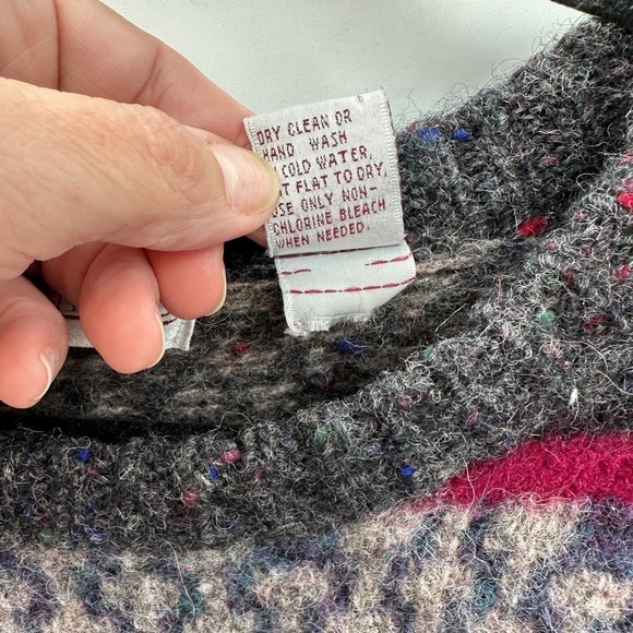 TRADITIONS VINTAGE Wool Grandpa contemporary gorpcore warm sweater LARGE - Picture 4 of 10